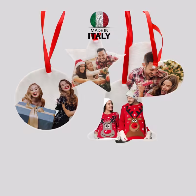 palla di natale in feltro personalizzata