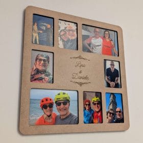 Cornice Multipla in Legno a 8 Foto